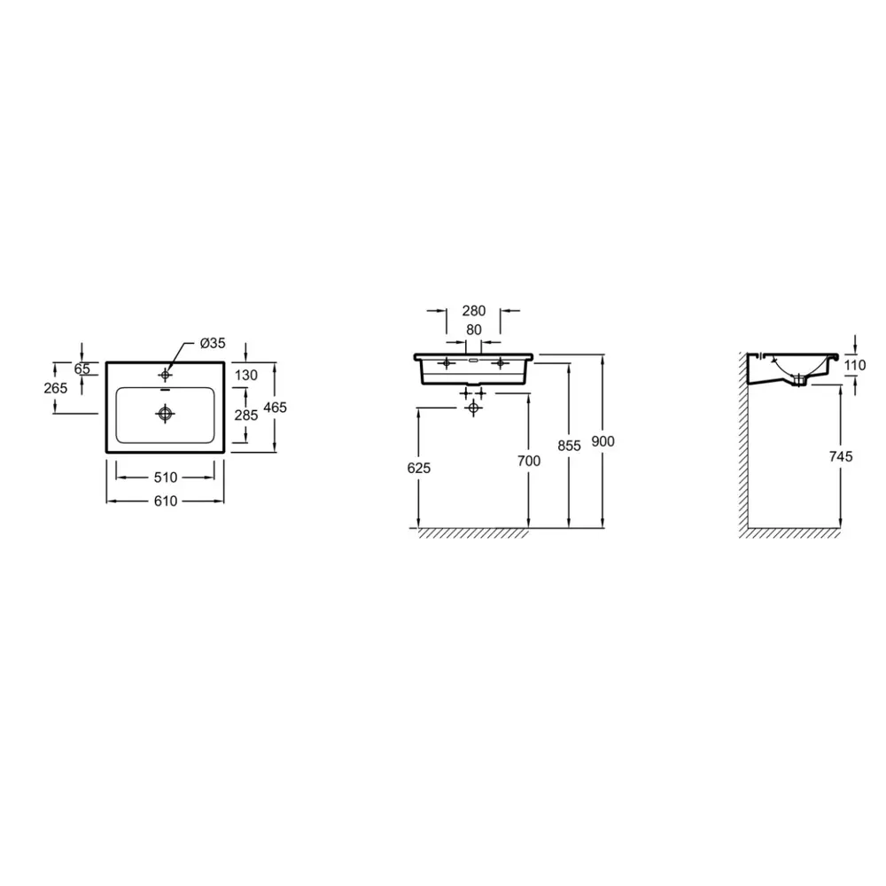 Раковина Jacob Delafon Vox 60 см STLM-2172785 - Вид №1