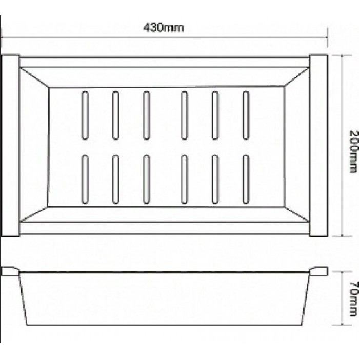 Zorg С 12-44 Grafit Поддон Аксессуары кухонные Zorg для рекомендованной мойки серии PVD  - Вид №2