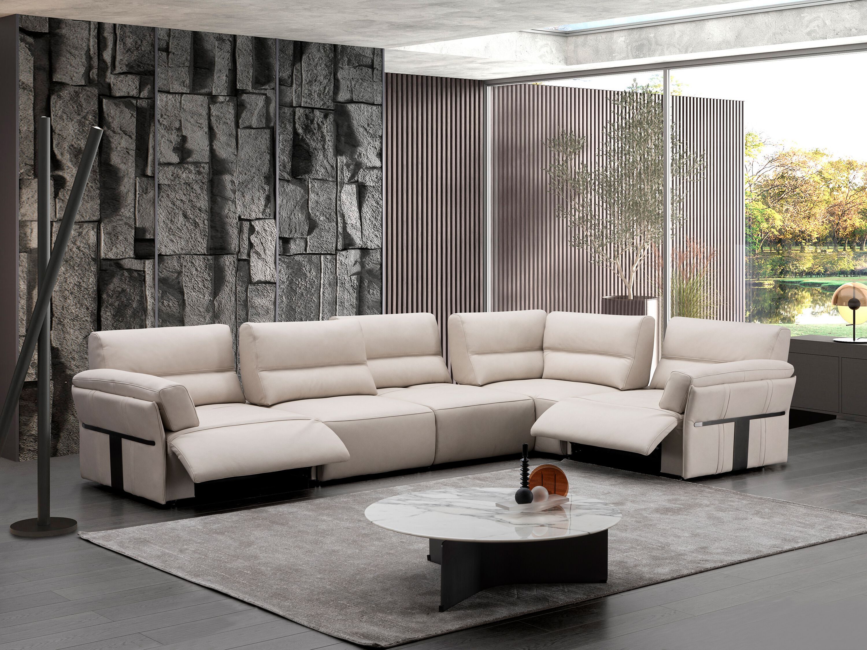 Кожаный угловой диван на 6 мест и более с электрическим движением CAMPO DE' FIORI SOFIA ARCH-00033020 - Вид №7