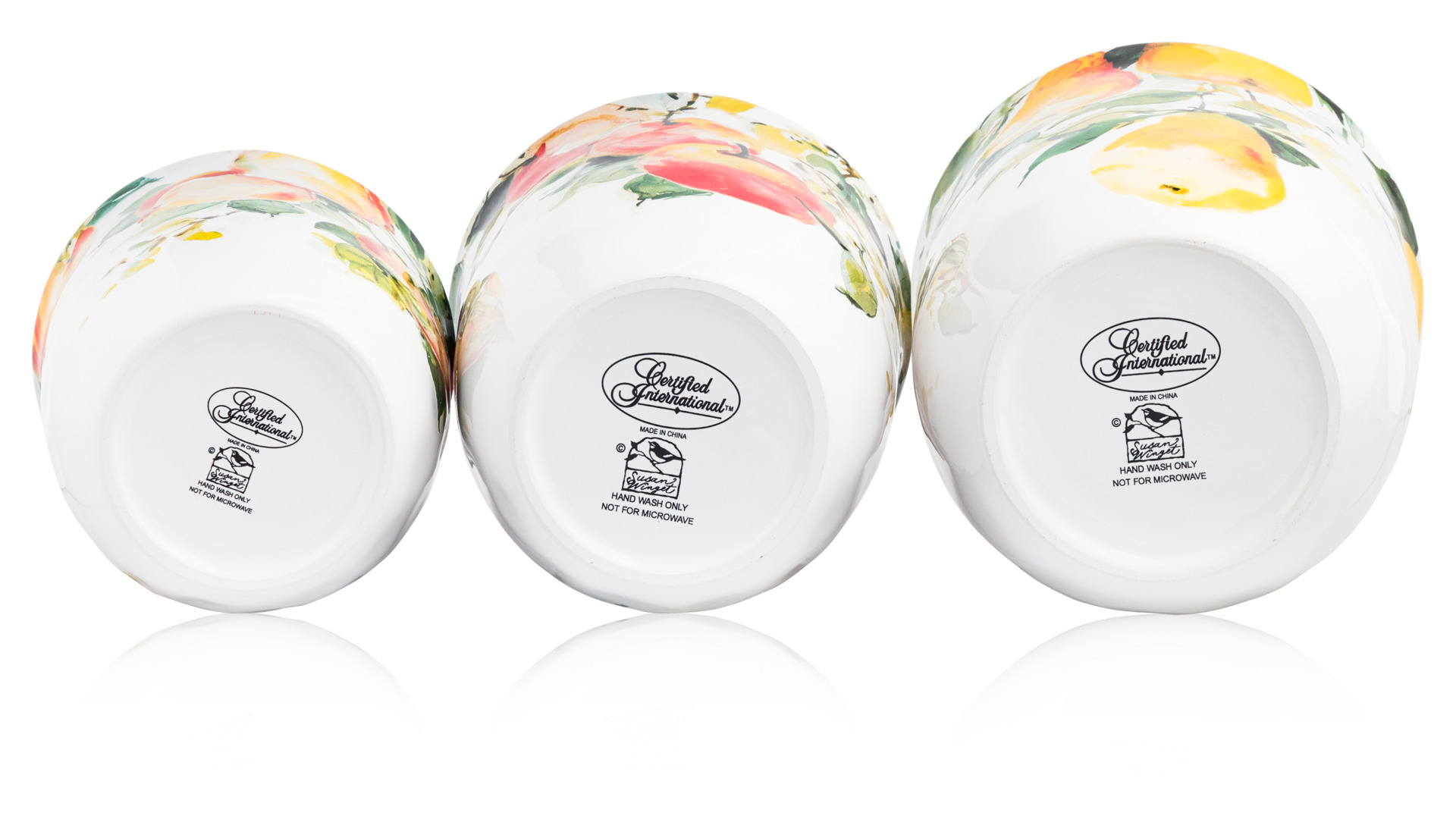 10652454 Certified International Набор банок для печенья Certified Int. Амброзия (1,4л, 2,1л, 2,9л), керамика, 3шт Керамика  - Вид №3