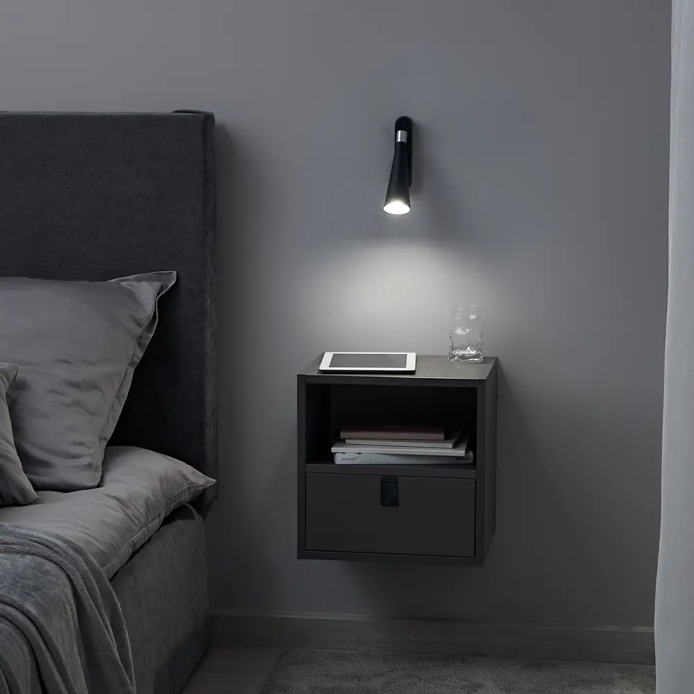 Спот-бра Elektrostandard Horn 1 лампа 1 м² цвет черный Santreyd STLM-2034527 - Вид №9