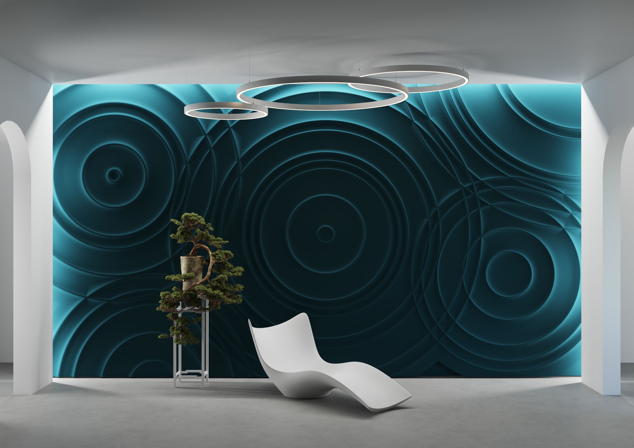 Трехмерная декоративная гипсовая панель WallDeco MUSIC ARCH-00031172 - Вид №2