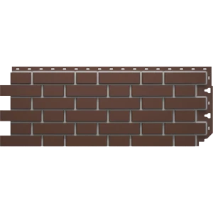 Фасадная панель Dacha Кирпич гладкий тёмно-коричневый 0.46 м²