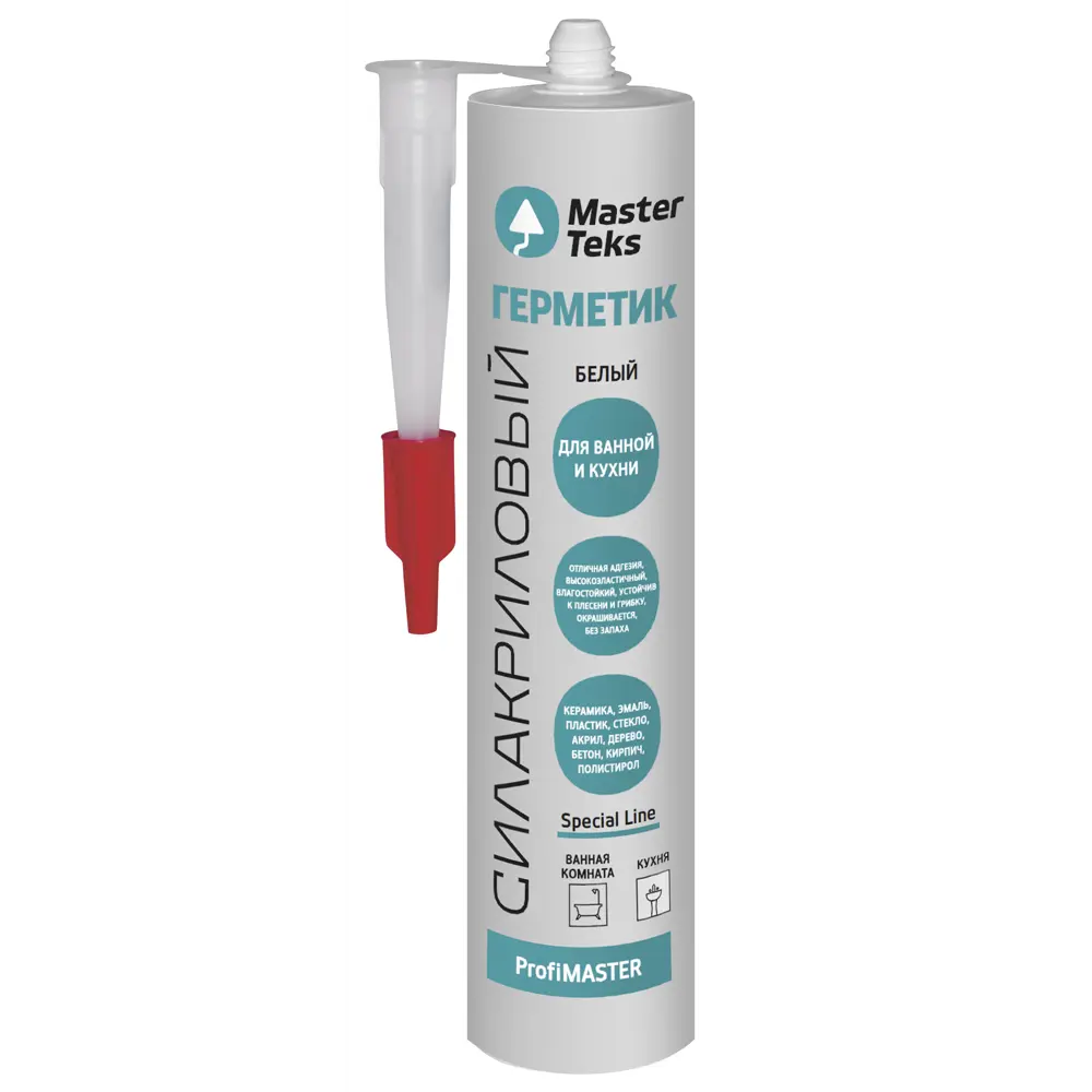 Герметик силакриловый MasterTeks белый 290 мл STLM-2129174