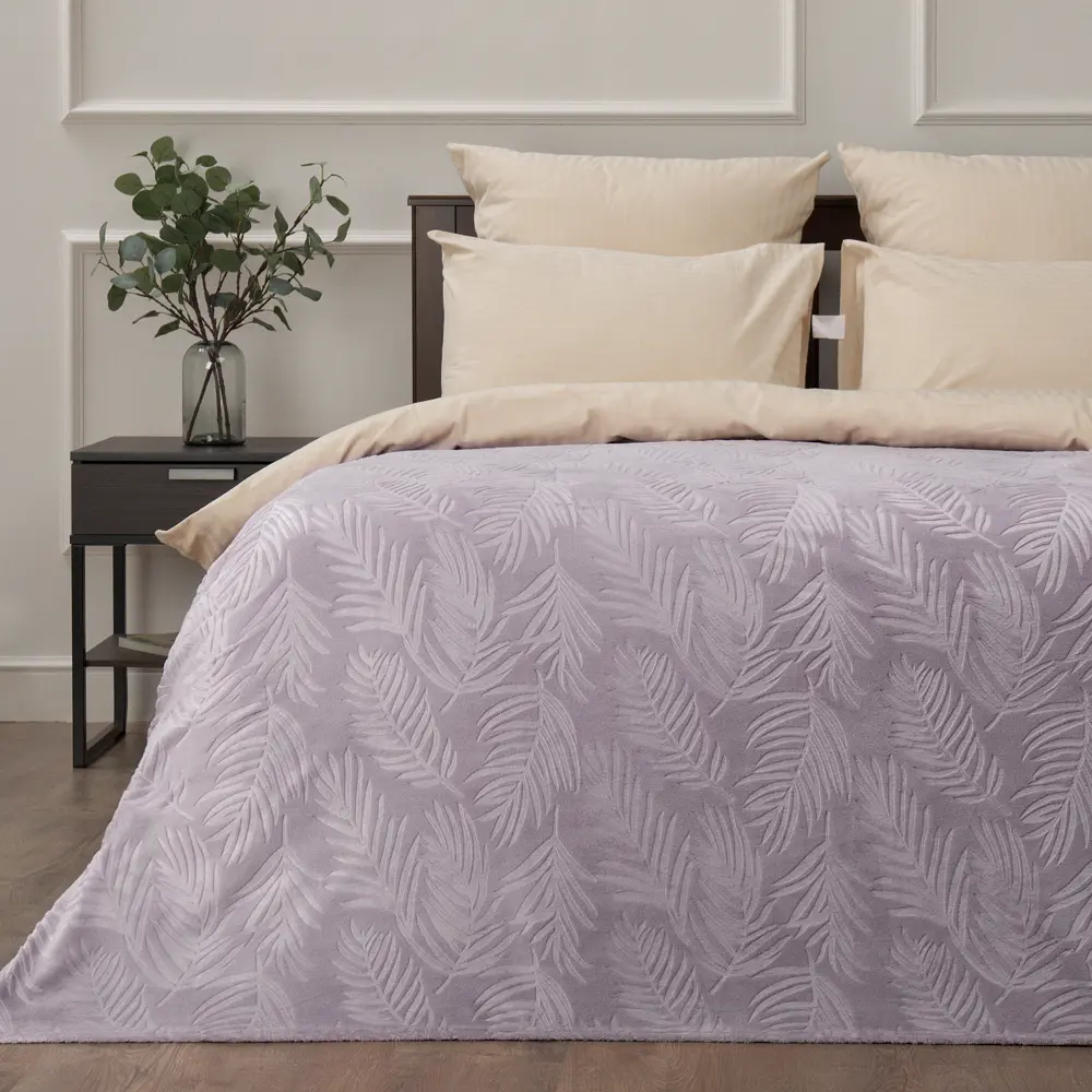 Плед TEXREPUBLIC Листья 150x200 см скандинавский стиль 89417254 STLM-1578088 - Вид №4