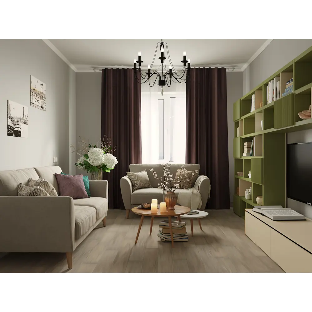 Люстра подвесная Vitaluce Рига 8 ламп 24м² Е14 цвет коричневый STLM-2178754 - Вид №12