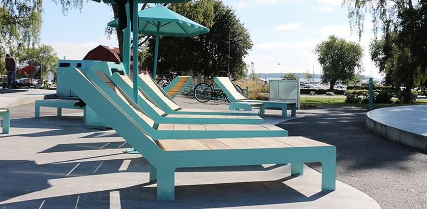 Nola Industrier Садовая кушетка из стали и дерева Low/high U11-58 - Вид №10