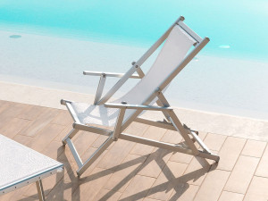 Анодированный алюминиевый стул с подлокотниками