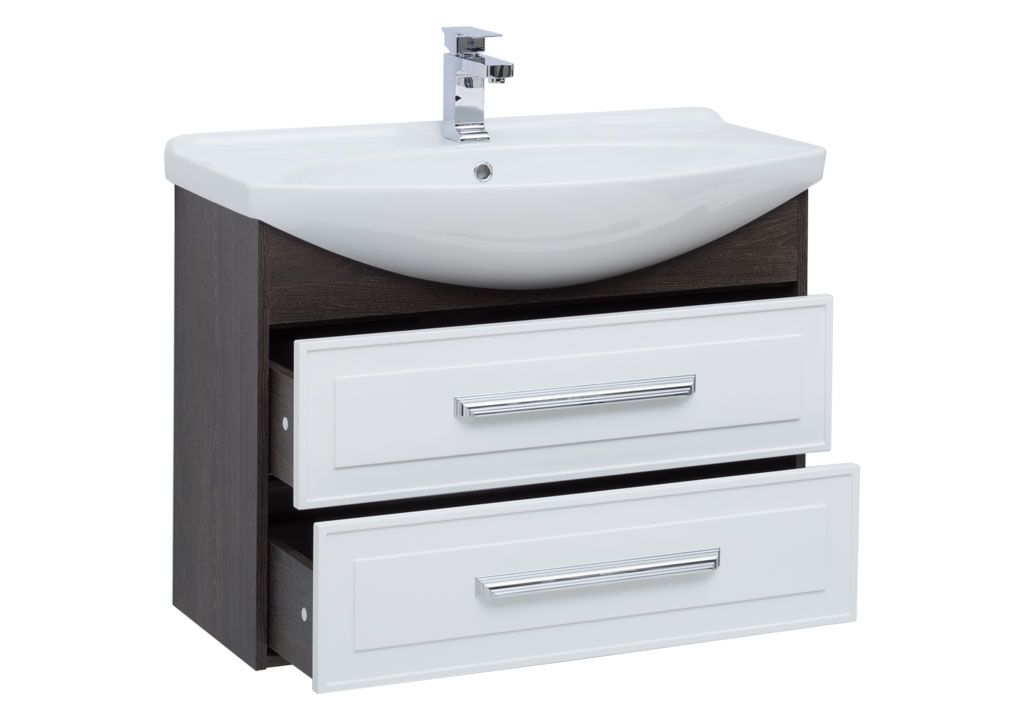 Тумба с раковиной Aquanet Остин 85 дуб кантербери/белый 0020090800175448 - Вид №1