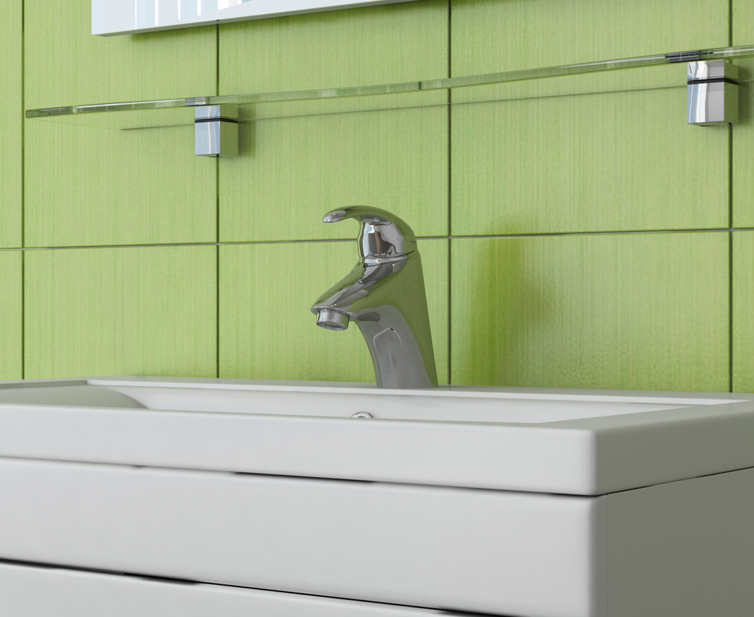 Стеклянная полка 700700⨉120⨉8 мм хром Santreyd VIGO sun-id-665300 - Вид №2