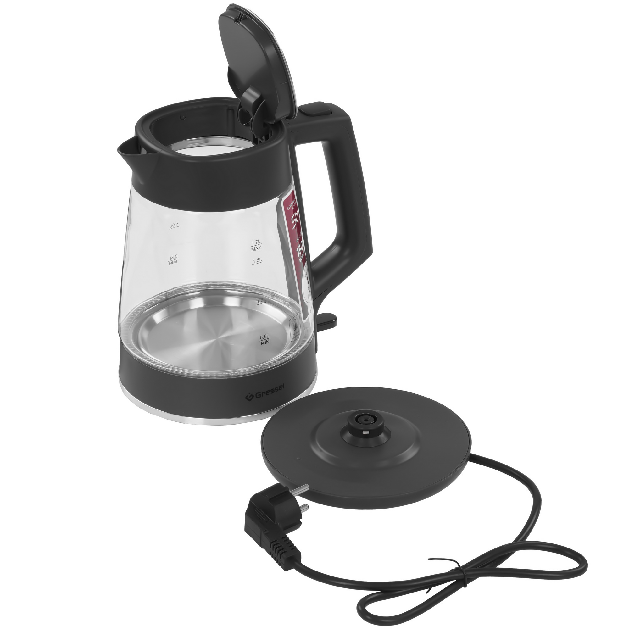 9256888 Электрочайник Gressel RGRK-771116 серый STDN-0061575 - Вид №5