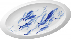 10577469 Hering Berlin Блюдо овальное Hering Berlin "Косяк рыб" "Океан" 33,5см Фарфор