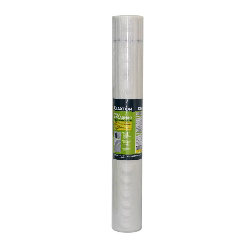 Сетка стеклотканевая фасадная 4x4 Axton 160 г/м² 1x30 м STLM-2112696