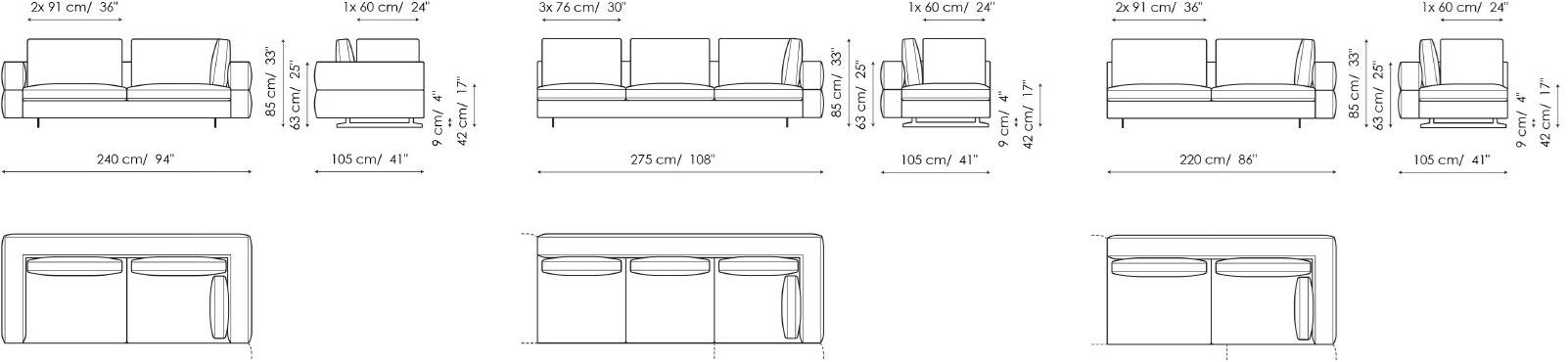 Bonaldo Модульный диван со съемным чехлом из ткани sun-id-1436813 - Вид №12