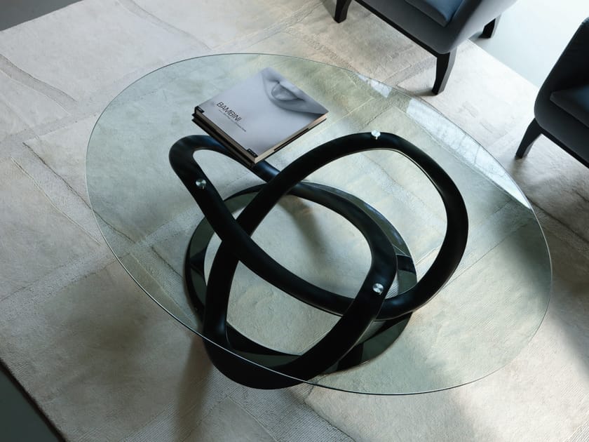 Овальный Хрустальный журнальный столик для гостиной Porada Soul ARCH-00023916