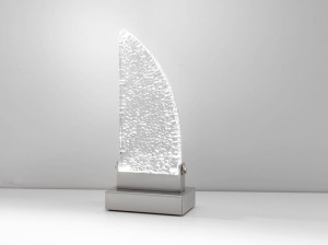 Светодиодная настольная лампа из латуни и стекла