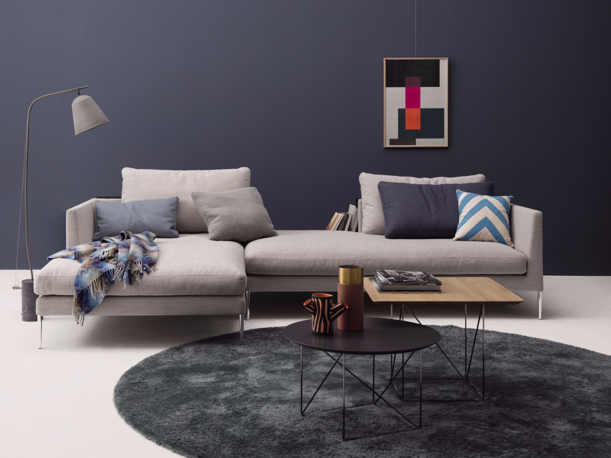 Тканевый диван с полуостровом COR Pilotis ARCH-00002323 - Вид №1