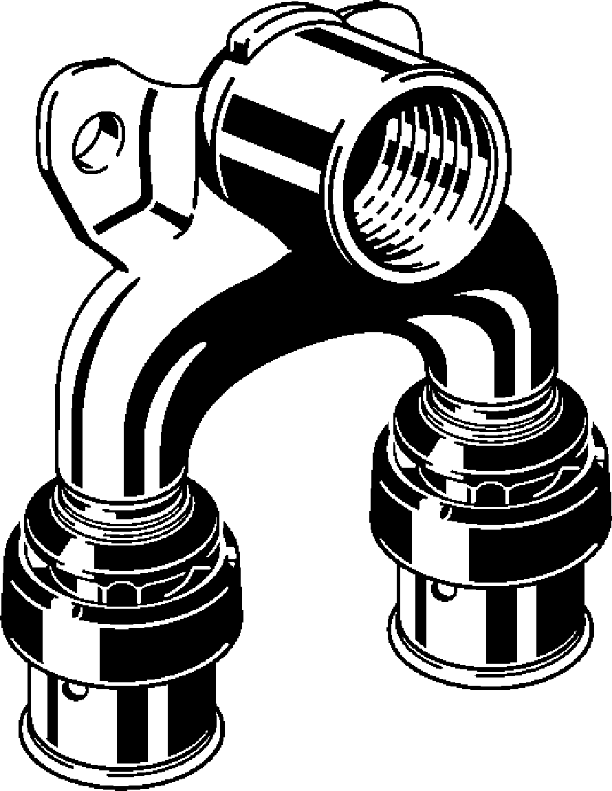 730 437 Модель 6725.7 Трубопроводные системы  Viega Smartpress  Водорозетки Santreyd  - Вид №1