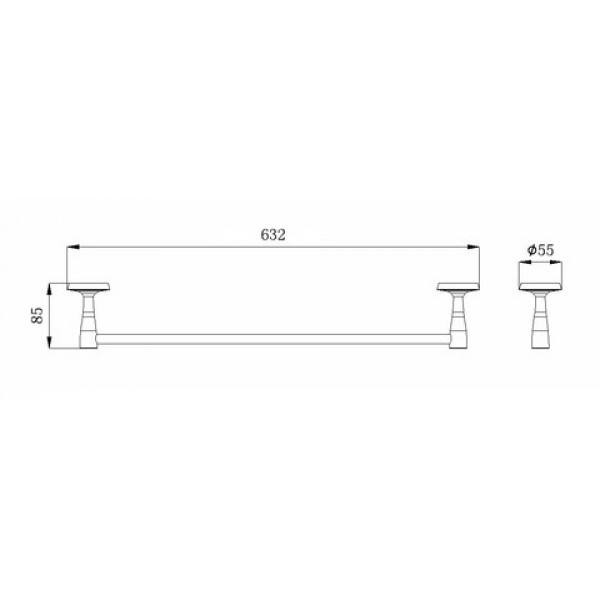 Полотенцедержатель 60 см RUSH Balearic 39531 sun-id-561971 - Вид №1