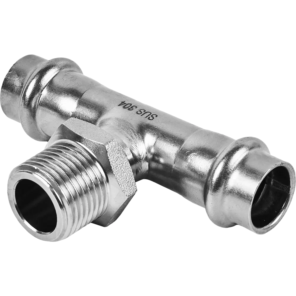 Тройник переходной Rommer 1/2"x15 мм ВПр-НР нержавеющая сталь 88011327 STLM-2073591 