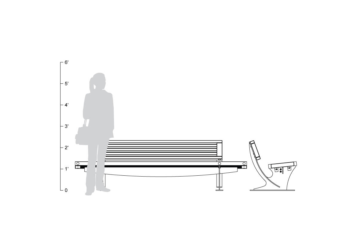 FSRT61 Скамья Pacifica  Forms-surfaces  - Вид №6