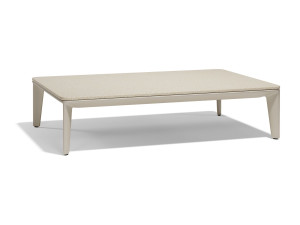 Бетонный прямоугольный садовый столик