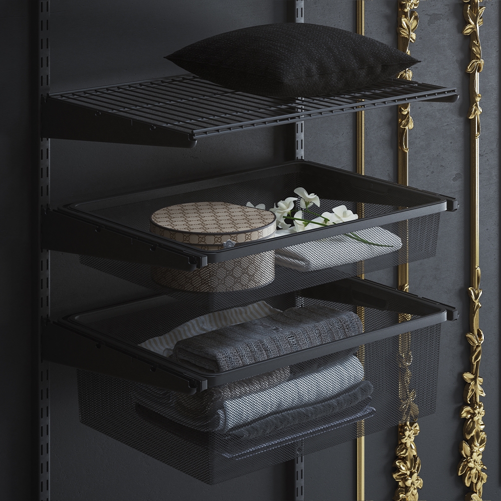 Сеточная полка , 603x406x15 мм, черный LJPS0474 Public Steel Россия  - Вид №1