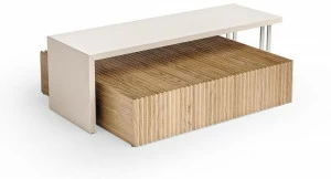 Caroti Низкий деревянный журнальный столик в современном стиле с подносом для гостиной Concept 125 bonseki bridge