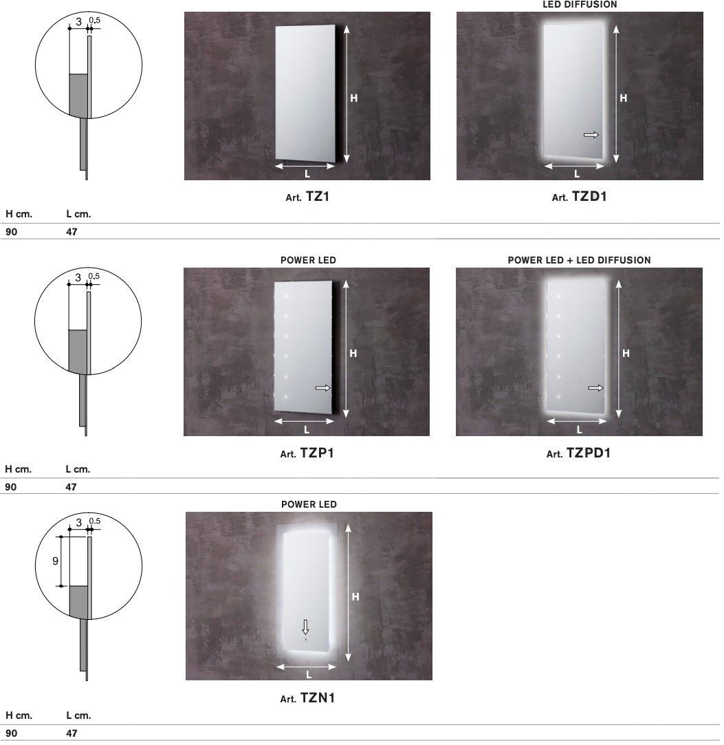 Прямоугольное настенное зеркало для ванной комнаты ARTELINEA ARCH-00131227 - Вид №2