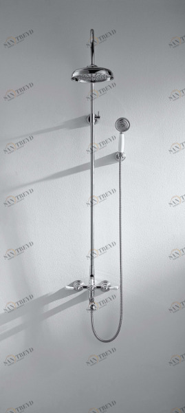 Душевой гарнитур с изливом Zollern F65193CP-A bravat 