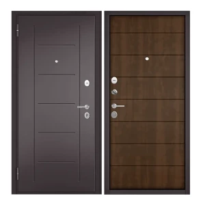 92000176 Входная дверь Unicorn Apartment X левый 205x86см цвет шоколад букле/орех грецкий STLM-1503331