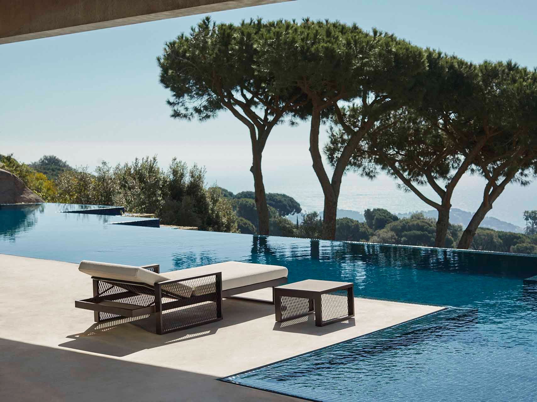 Алюминиевая откидная Садовая кровать с подлокотниками Vondom The factory ARCH-00081581 - Вид №2