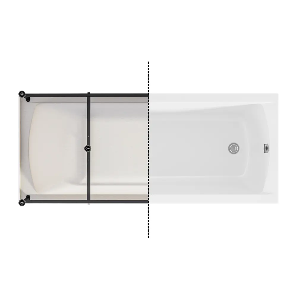 Ванна 100Acryl Ницца акриловая 130x70 см каркас в комплекте STLM-2170610 - Вид №6