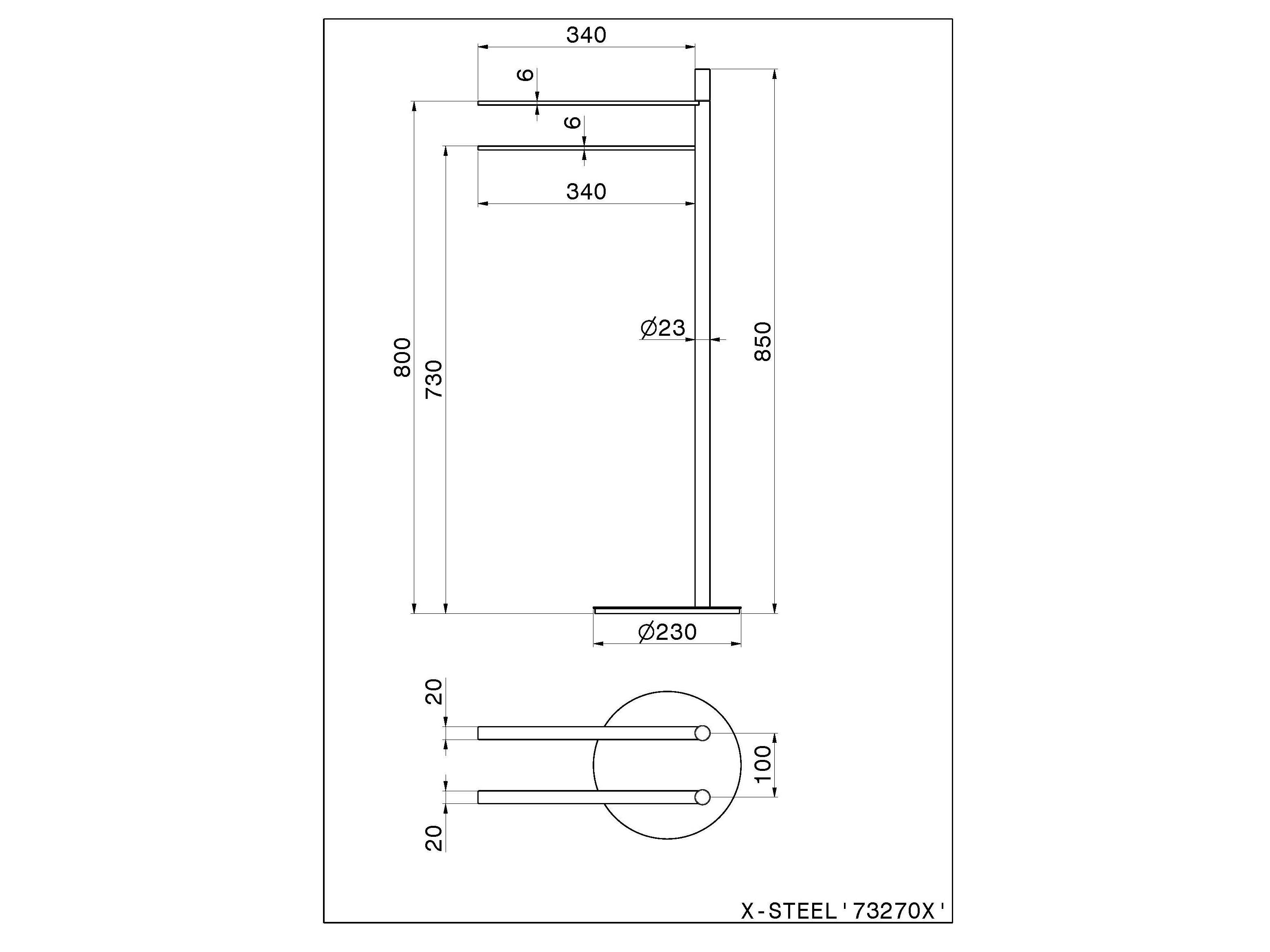Держатель для полотенец из нержавеющей стали Newform аксессуары X-STEEL 316 ARCH-00031785 - Вид №3