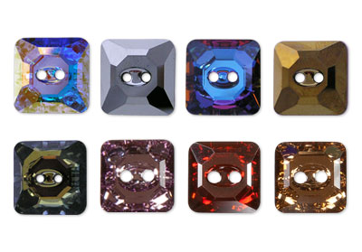 3017 ММ10 Пуговица цветн. Сваровски 