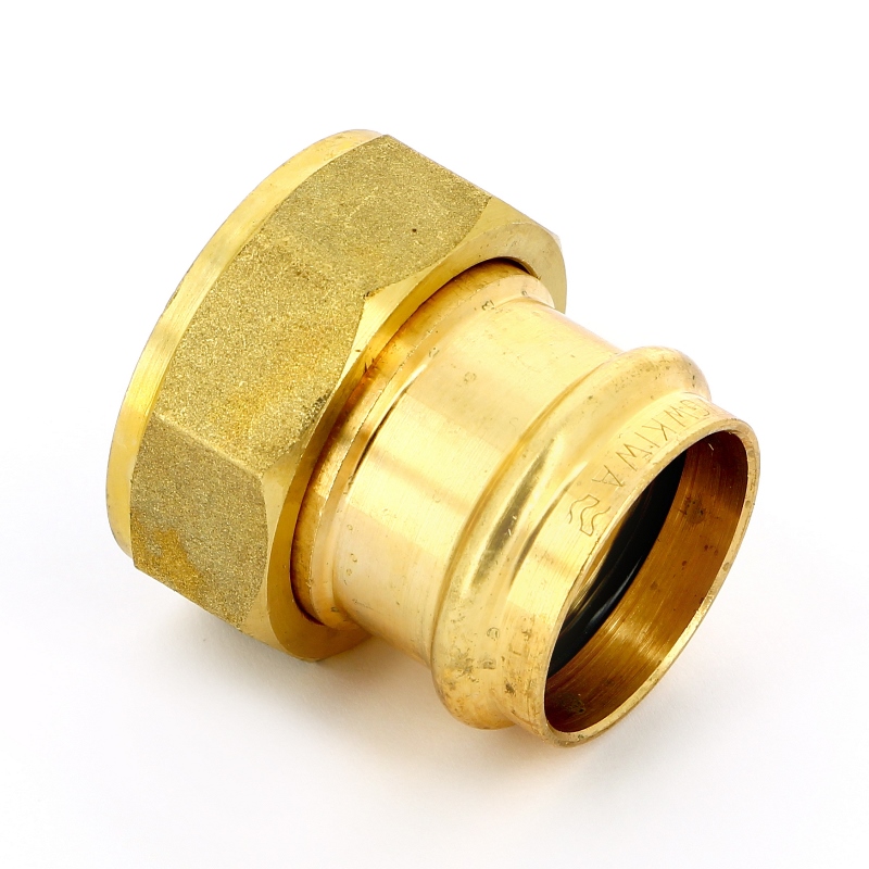 Муфта пресс IBP 35 х 1 1/2" с накидной гайкой бронза P435503512000 - Вид №2