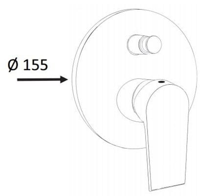 Смеситель для душа с переключателем Rubinetterie Mariani ARCH-00100825 - Вид №3