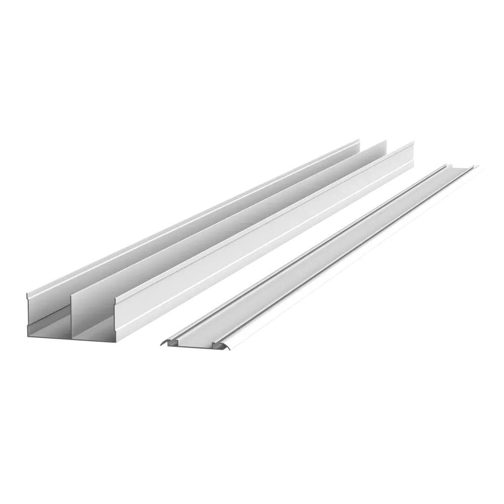 Дверь-купе KONSENSA 255.5x70.4 см с матовым зеркалом профиль белый узкий STLM-2121057 - Вид №7