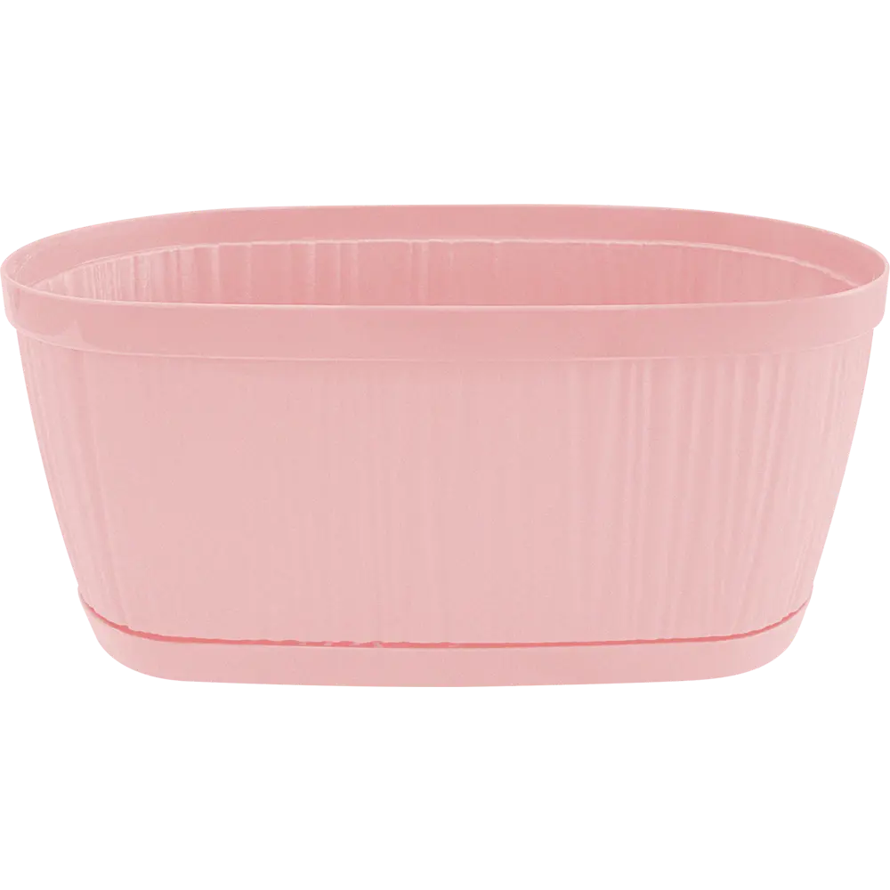 Горшок цветочный Barcelona 27.7х14.4х12.2см v2.7л овальный пластик розовый INGREEN STLM-2015811