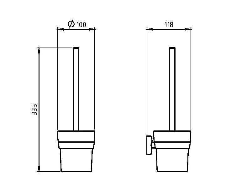 Туалетный ершик Novaservis Metalia 11 0133.0 хром 01330 - Вид №1