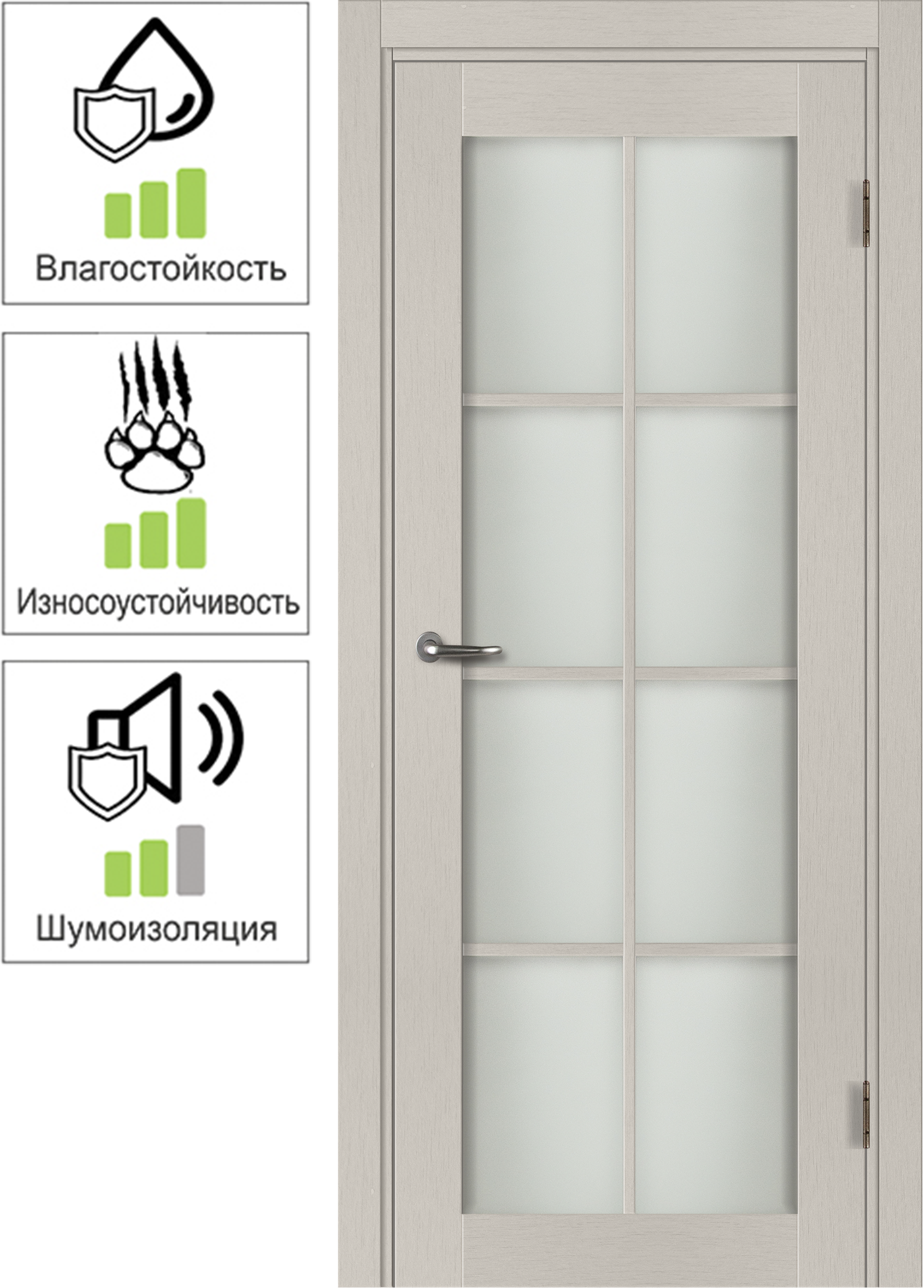 82636295 Дверь межкомнатная остеклённая Пьемонт Hardflex ламинация цвет платина светлая 60х200 см (с замком и петлями) STLM-0032449 МАРИО РИОЛИ