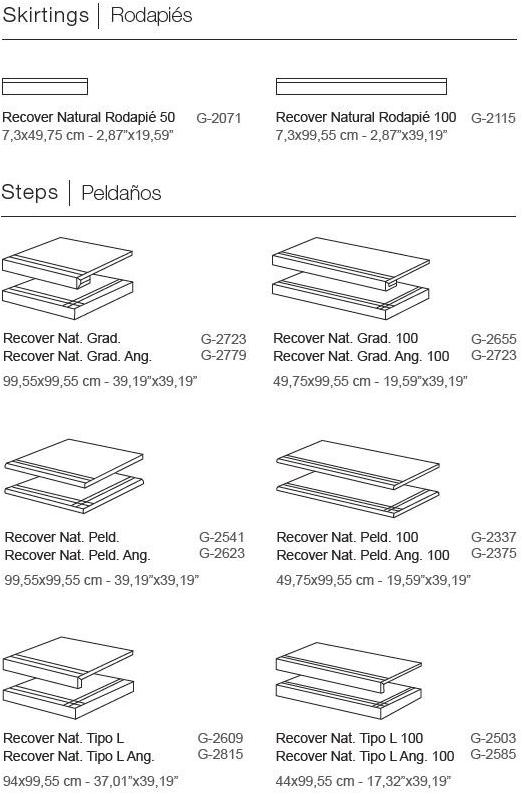 Aparici Настенная / напольная плитка из керамогранита с эффектом камня Recover sun-id-1458710 - Вид №7