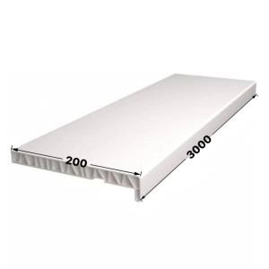 Подоконник ПВХ /белый/ 200х3000 STSR-1926