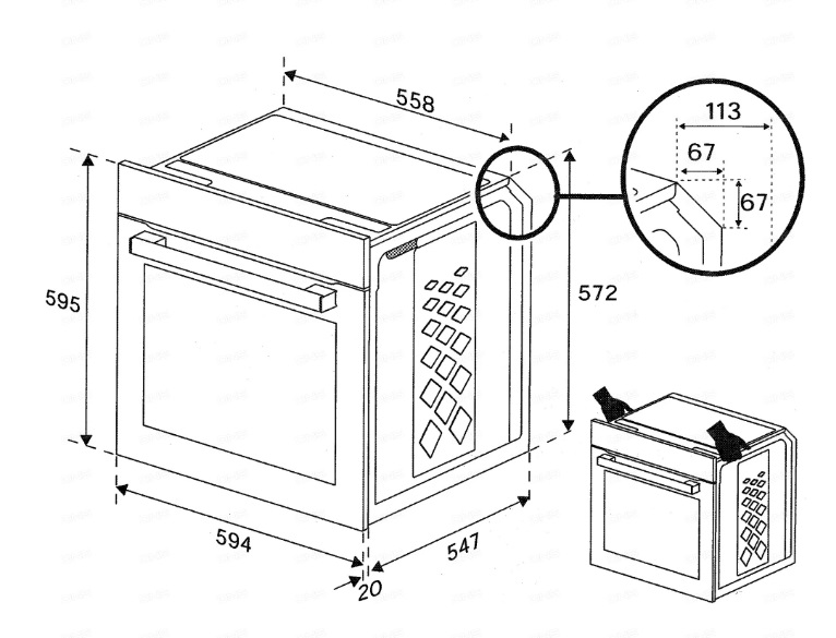 5499272 Духовой шкаф электрический Hotpoint FE9 831 JSH BLG + Варочная поверхность индукционная Hotpoint HB 1560S NE STDN-0015135 - Вид №13