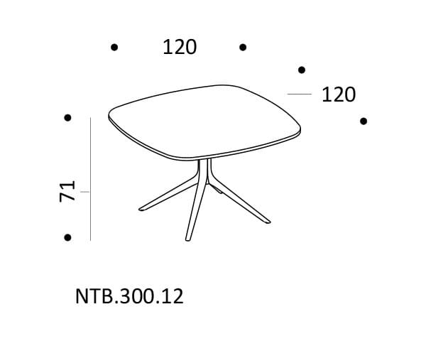 Регулируемый по высоте прямоугольный стол для совещаний с системой кабельной втулки ICF NoTable ARCH-00036629 - Вид №3