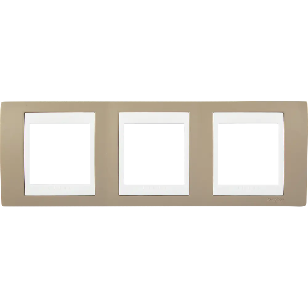 Рамка для розеток и выключателей Systeme Electric Unica 3 поста, цвет коричневый/белый STLM-2209410