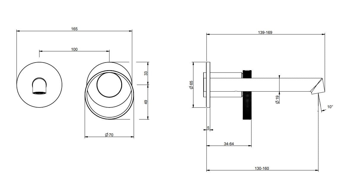 Смеситель для раковины из хромированной латуни с 2 отверстиями Gessi кольцо ARCH-00064698 - Вид №3