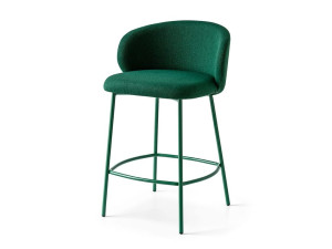 Высокий тканевый стул с подставкой для ног