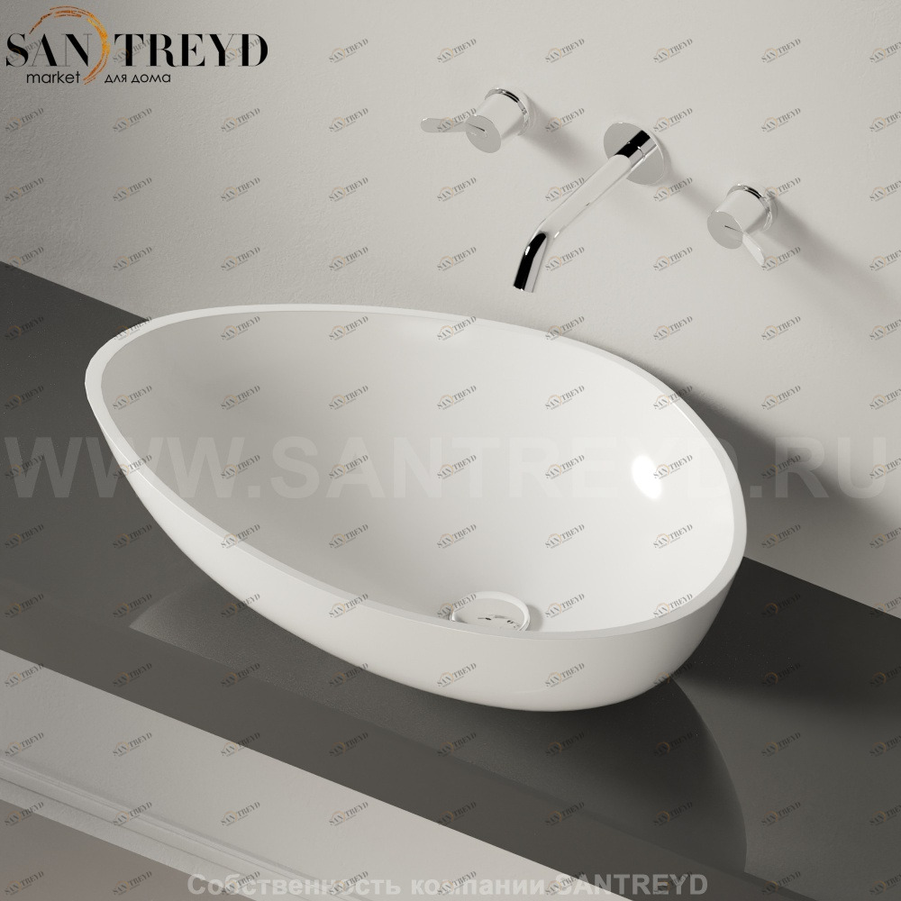 ACER1098LZZ Накладная раковина на столешницу  овальная Agape 