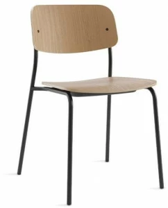 COLOS Стул из фанеры с окрашенной стальной конструкцией Daily